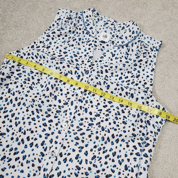 CABI Camilla Sleeveless Button Up Dress Sleeveless Leopard Print Women's Medium - Picture 13 of 14